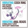 Bile Anale cu Inel Vibrator pentru Penis
