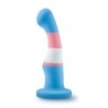 Pride Silikon Dildo mit Saugnapf - Echtes Blau