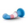 Dildo in silicone Pride con ventosa - Blu Vero