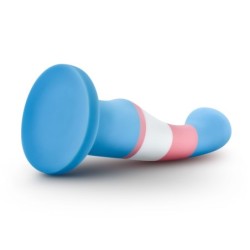 Dildo de Silicona Pride con Ventosa - Azul Verdadero