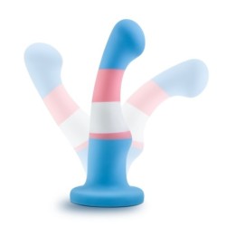 Dildo de Silicona Pride con Ventosa - Azul Verdadero