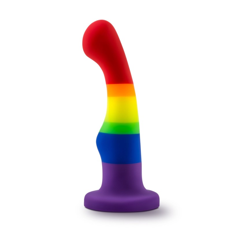 Silikona dildo Pride ar piesūcekni - Brīvība