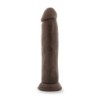Realistični dildo s priseskom, 24 cm - Chocolate