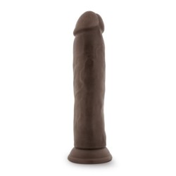 Realistični dildo s priseskom, 24 cm - Chocolate