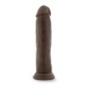 Dildo realistico con ventosa da 24 cm - Cioccolato