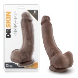 Dildo Mr. Mayor cu ventuză de 9'' - Ciocolată