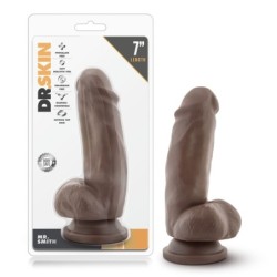 Dildo Mr. Smith imukupilla 7'' - Suklaa