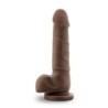 Dildo Realistico con Ventosa 19.68 cm - Cioccolato