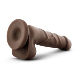 Realistični Dildo s Prijanjalkom 19.68 cm - Čokolada