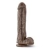 Dildo Mr. Savage med sugpropp 29 cm - Choklad