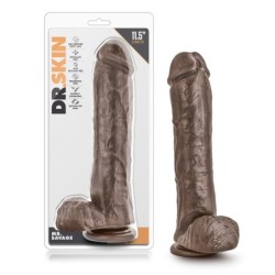Dildo Mr. Savage med sugpropp 29 cm - Choklad
