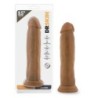 Realistinen dildo imukupilla, 24 cm - Mocca