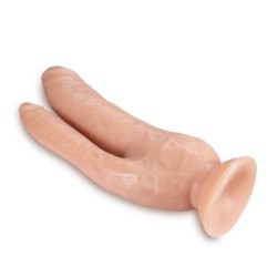 Dildo Dublu 21.6 cm - Vanilie