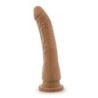 Realistinen dildo imukupilla, 21,5 cm - Mocha