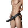 Dildo mit hohlem Harness von 16,5 cm - Schwarz