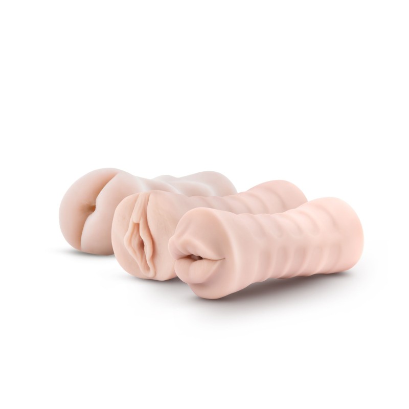 3er Set selbstschmierende Vibrationsmanschetten zur Masturbation