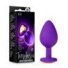 Plug com Joias Médio - Roxo