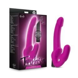 Estella Vibrační Strapless Strap-on - Růžová