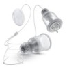 Vibrating and rotating nipple stimulators with suction
