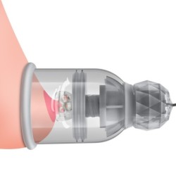 Vibrating and rotating nipple stimulators with suction