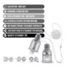 Vibrating and rotating nipple stimulators with suction