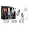 Vibrating and rotating nipple stimulators with suction
