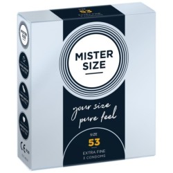 Preservatius MISTER.SIZE de 53 mm, 3 unitats