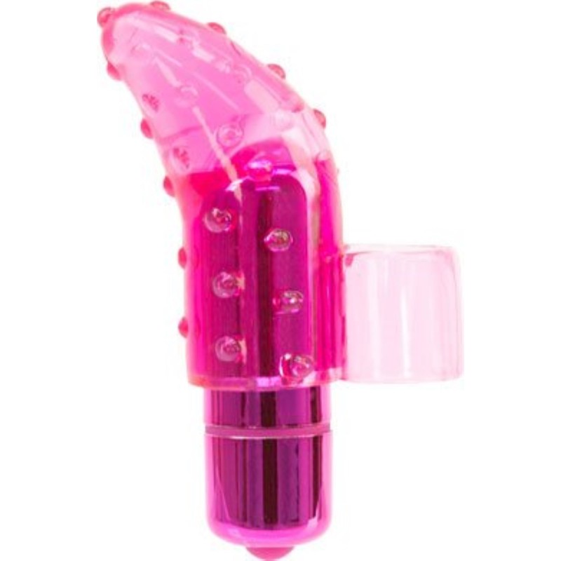Vibrator za prst s kroglico Frisky Finger - Roza