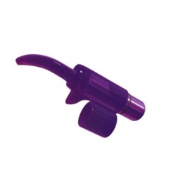 Vibrador de dedo con bala y lengua Tingling Tongue - Morado
