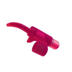 Fingervibrator med kula och slickande tunga Tingling Tongue - Rosa
