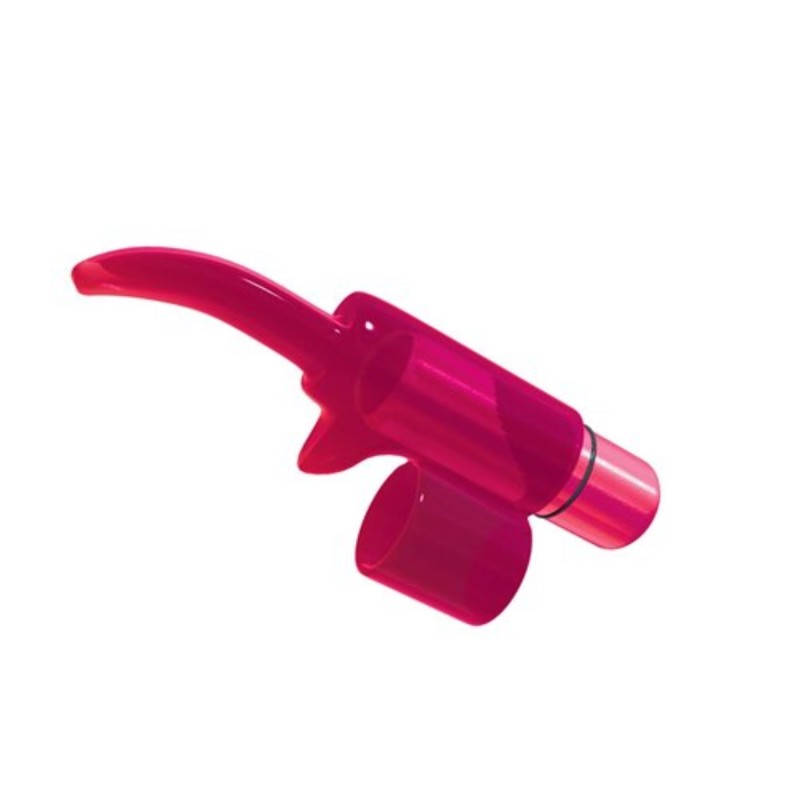 Vibrador de dedo con bala y lengua Tingling Tongue - Rosa