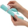 Vibrador Conejo Travieso y Punto G - Turquesa