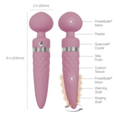 Dubults Juteklis Vibrators - Rozā