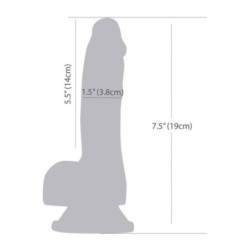 Dildo Brandon, kas spīd tumsā - 18 cm