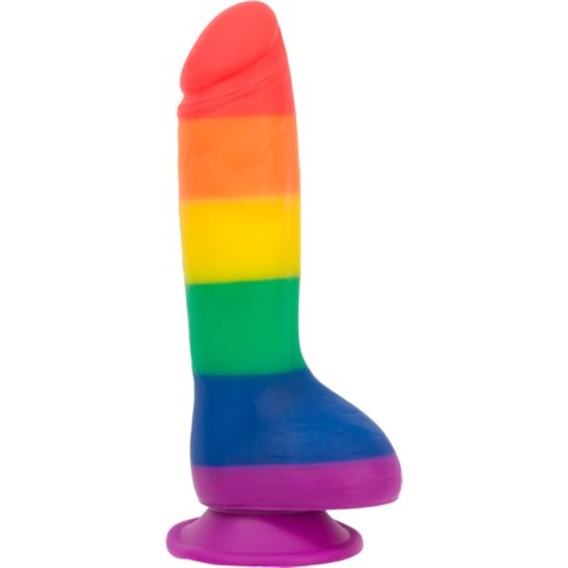 Silikoonist dildo Justin Rainbow - 19 cm