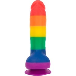 Dildo siliconic Justin Rainbow - 19 cm