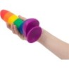 Silikonowe dildo Justin Rainbow - 19 cm