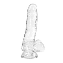 Crystal Dildo Transparente - 18 cm