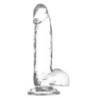 Dildo de Cristal Transparent - 19 cm