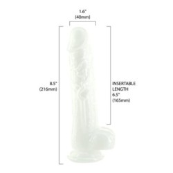 Pērļu dildo ar piesūcekni - 20 cm