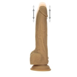 Naked Dildo Realista con Movimiento de Empuje y Control Remoto - 23 cm
