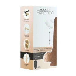 Nuogas Realistiškas Besisukantis ir Stumiantis Dildo su Nuotoliniu Valdymu