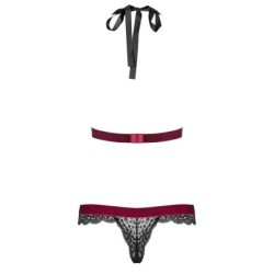 Body z koronki Rossita - Czarny/Czerwony S/M