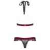 Rossita Spitzenbody - Schwarz/Rot S/M