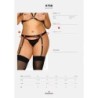 Justerbart Lackläder Strumpband - Curvy XL/2XL