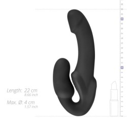 Dildo Strapless Strap-On Morgan - 22 cm - Negro