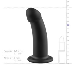 Dildo Charlie 14,5 cm - Črn