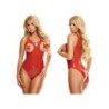 Body de Látex com Copas Abertas - Vermelho M/L