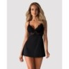 Conjunto Babydoll com Renda - Preto L/XL