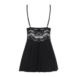 Conjunto Babydoll com Renda - Preto L/XL